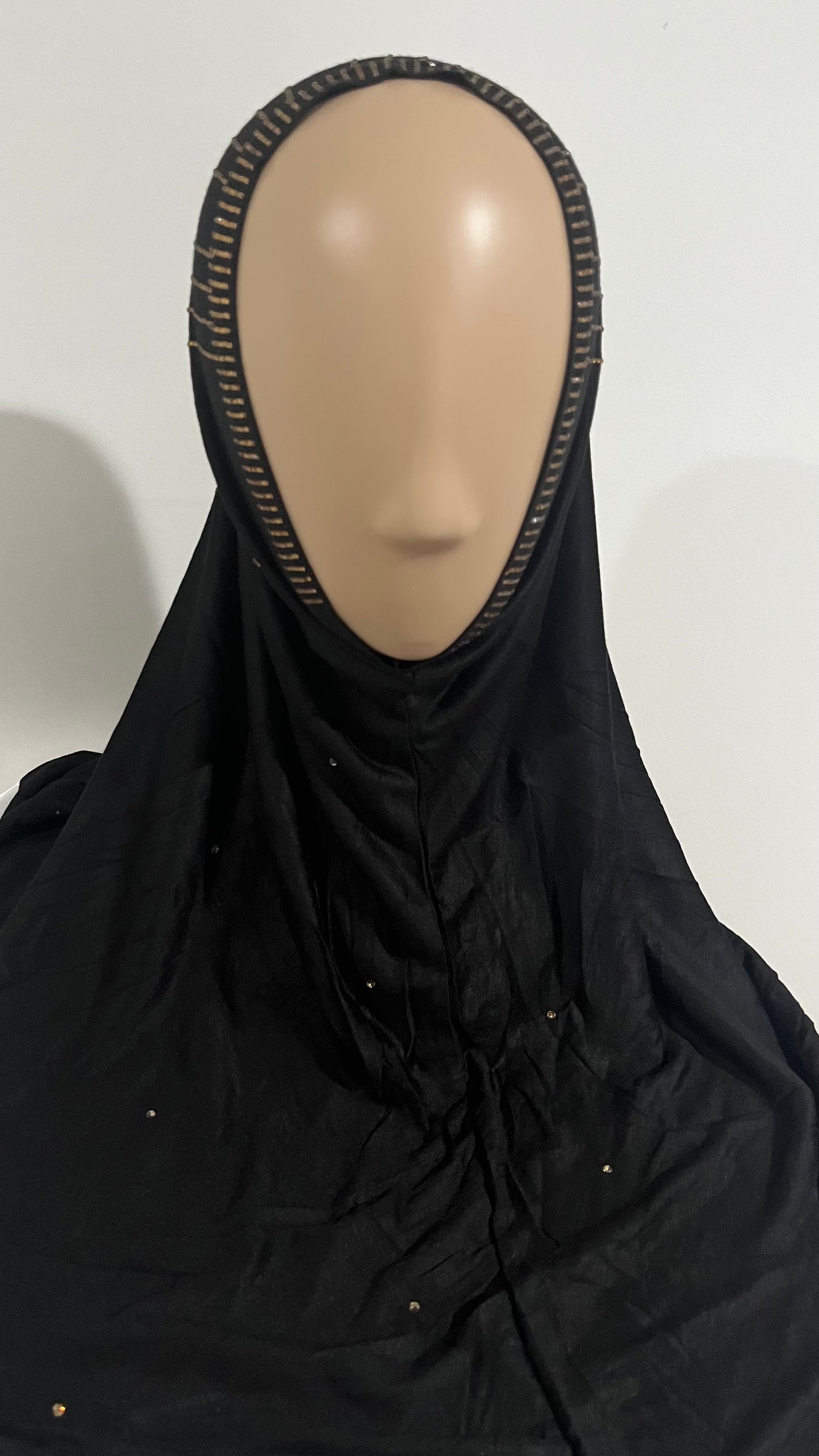 Black Dubai instant hijab
