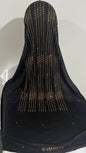 Black Dubai instant hijab