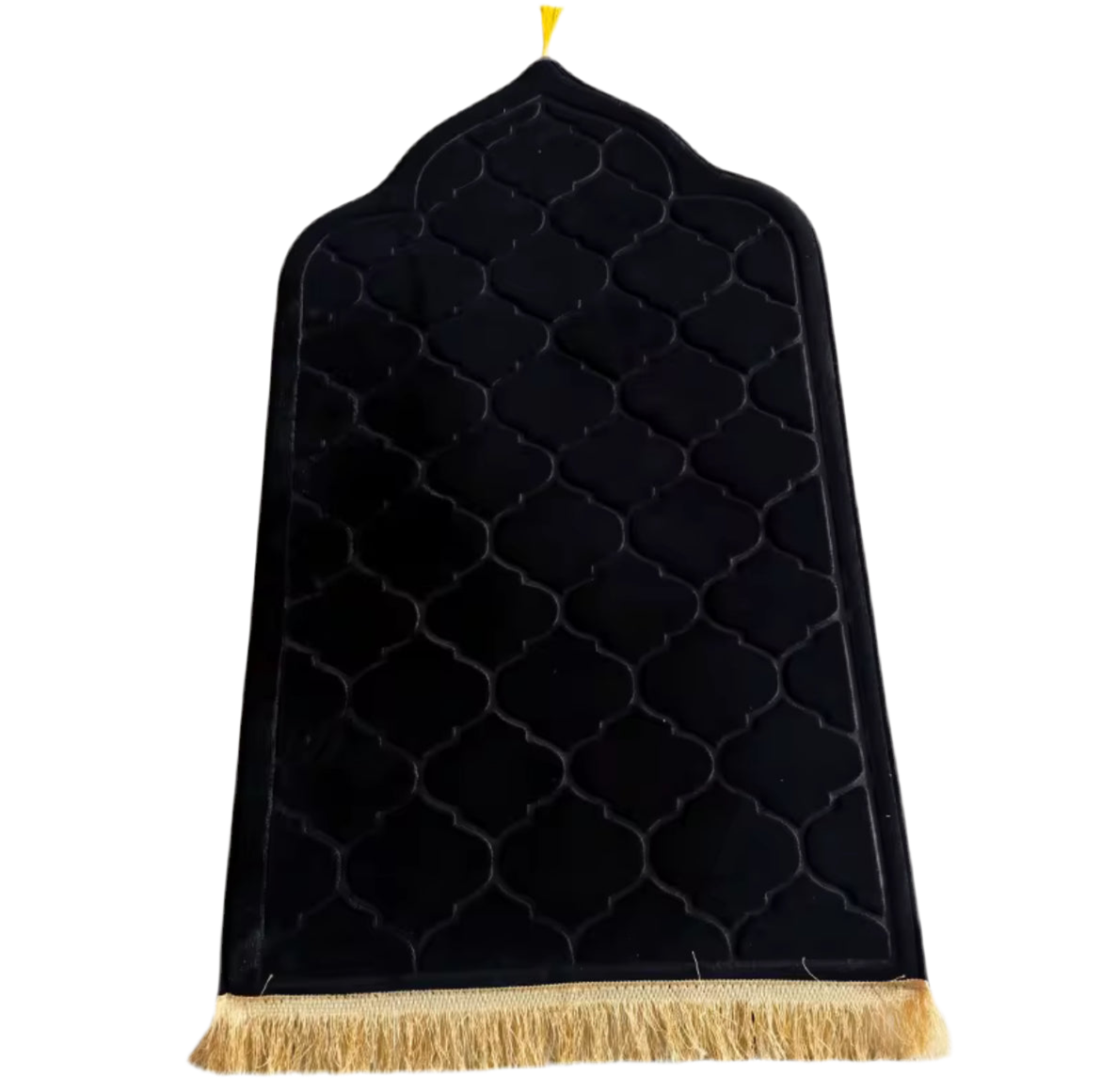 Black prayer mat